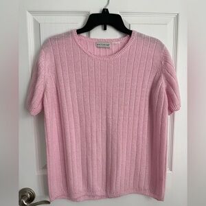 White Stag Light Pink Ribbed Knit Sweater tee